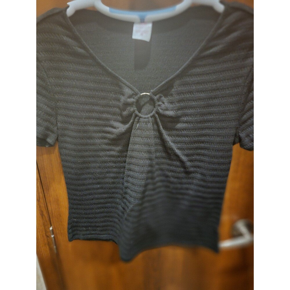 NOBO Women's T- Shirt Top Black Sz 15/17